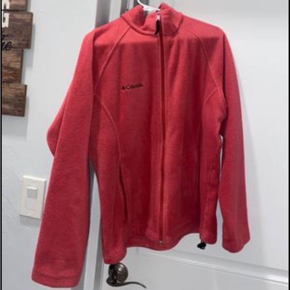 Fuzzy PINK Columbia Jacket Size LARGE